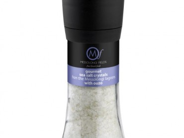 Gourmet sea salts crystals with ouzo