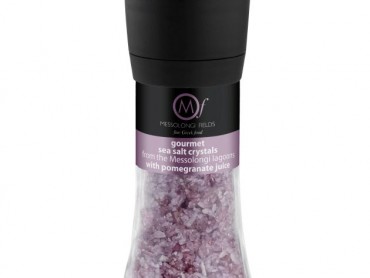 Gourmet sea salts crystals with pomegranate juice